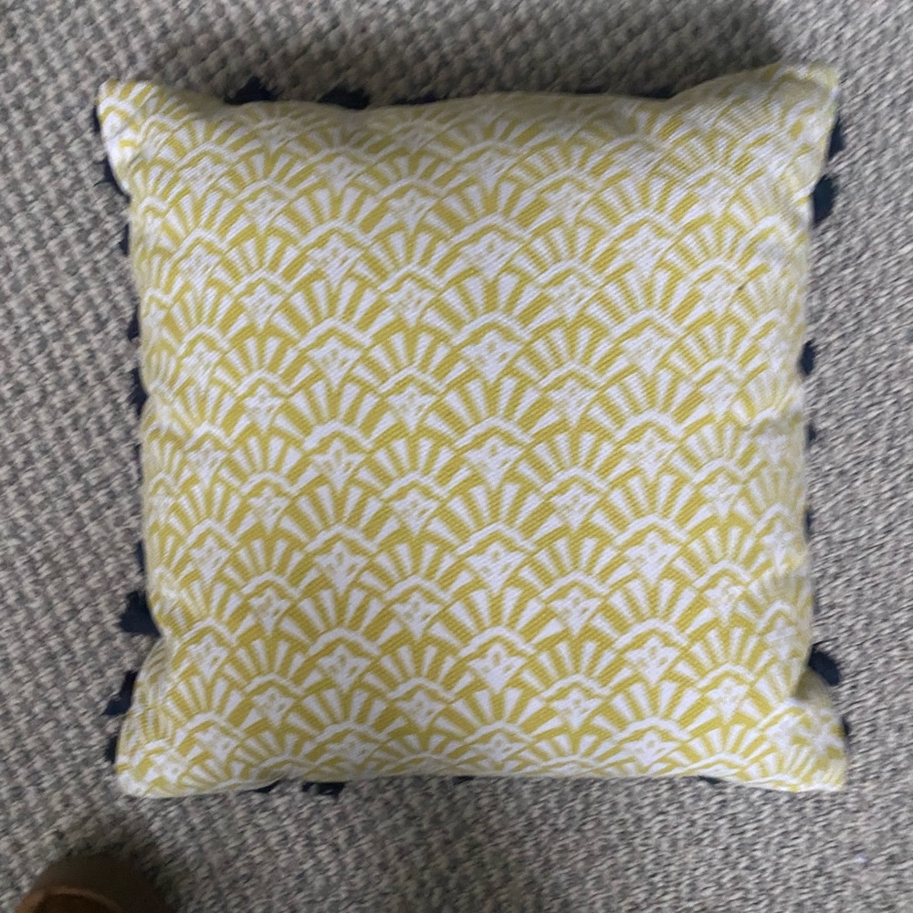 Anthropologie Throw Tasseled Pillow